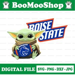 Baby Yoda with Boise State Broncos  Football PNG,  Baby Yoda png, NCAA png, Digital Download,printing
