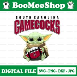 Baby Yoda with South Carolina Gamecocks Football PNG,  Baby Yoda png, NCAA png, Digital Download