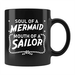 Mermaid Mug, Sailor Coffee Mug, Sailor Gift, Mermaid Gift, Mermaid Theme, Sailor Theme, Mermaid Coffee Mug, Gift for Sai