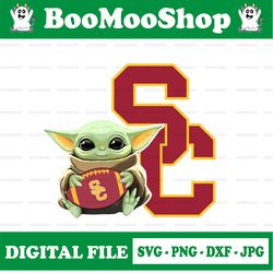 Baby Yoda with USC Trojans  Football PNG,  Baby Yoda png, NCAA png, Digital Download