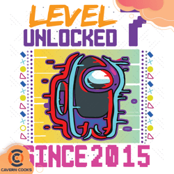 Level 7 Unlocked Since 2015 Among Us Birthday Svg,