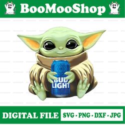 Baby Yoda with Bud Light PNG,  Baby Yoda png, Sublimation ready, png files for sublimation