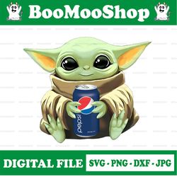 Baby Yoda with Pepsi PNG,  Baby Yoda png, Sublimation ready, png files for sublimation