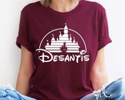 Middle Finger Desantis Disney Castle T-shirt /