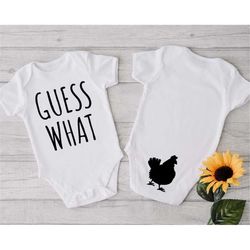 cute chicken baby onesie, baby gift, funny baby clothes, baby shower gift, animal baby bodysuit, baby girl onesie, funny