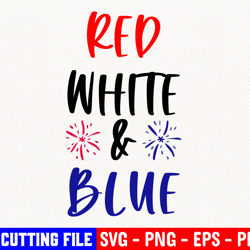 Red White Blue Svg Png, Stars And Stripes, Happy Holiday Svg, 4th Of July Svg, Independence Day Png, Svg Cut File