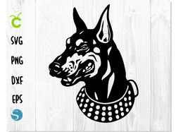 Dog Doberman Pinscher Head SVG | Doberman Pinscher svg, Doberman vector, Dog svg, Doberman svg, Dog Doberman cut file