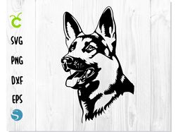 Dog German Shepherd Head Stencil SVG | German Shepherd svg, German Shepherd vector, German Shepherd dxf, German Shepherd