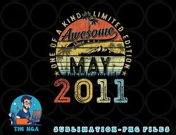 12 Year Old Awesome Since May 2011 12th Birthday png, digital download copy