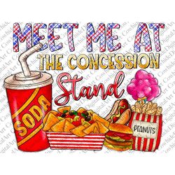Meet Me at the Concession Stand png, Baseball clipart, Baseball Sublimation, Digital Download, Sport Life, Baseball Life