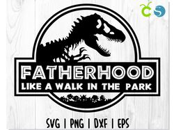 Fatherhood Like a Walk in the Park svg / With welded Teeth / Jurassic Park svg, Fatherhood svg, Funny svg, Dinosaur svg