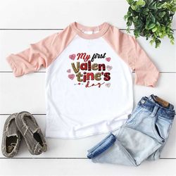 Valentines Day Toddler Shirt, Couples Gift, My First Valentines Day Bodysuit, Valentines Day Onesie, Girlfriend Gifts, M