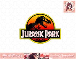 Jurassic Park Classic Logo Red & Orange Gradient png, instant download
