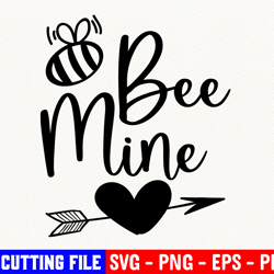 Bee Mine Svg, Valentine Svg, Be Mine Svg, Love Svg, Digital Cut File, Valentine's Svg, Xoxo Svg, Valentines Day Svg