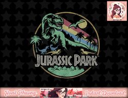 Jurassic Park Retro Darken Color Circle Logo png, instant download