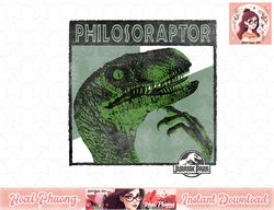 Jurassic Park Velociraptor Philosoraptor Graphic png, instant download