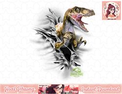 Jurassic Park Velociraptor Tears Through Graphic png, instant download