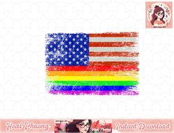 LGBTQ Lesbian Gay Pride 4th of July American Rainbow Flag png, instant download