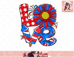 LOVE Sunflower Granna Life USA Flag Patriotic 4th Of July png, instant download