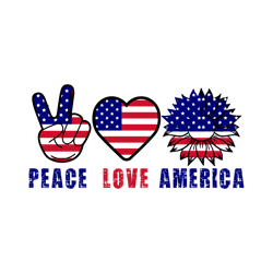 Peace Love USA SVG, 4th of July SVG, Independence Day Svg, American svg, Patriotic Svg, USA Flag svg Digital Download