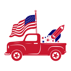America Truck SVG, 4th of July SVG, Independence Day Svg, American svg, Patriotic Svg, USA Flag svg Digital Download