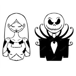 Jack and Sally SVG, PNG, PDF, A nightmare before christmas svg, Jack Svg