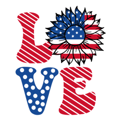 Love American SVG, 4th of July SVG, Independence Day Svg, American svg, Patriotic Svg, USA Flag svg Digital Download