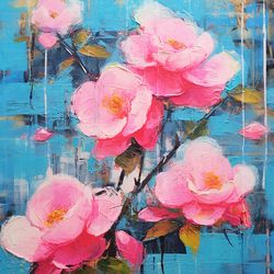 "Camellia" oil painting