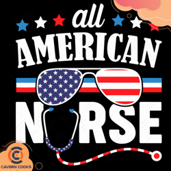all american nurse svg, independence svg, american