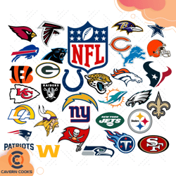 NFL Team Logo Bundle Svg, Sport Svg, NFL Team Svg,