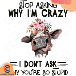 Stop Asking Why I Am Crazy You Are So Stupid Svg,