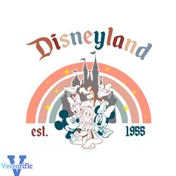 Vintage Rainbow Disneyland Svg For Cricut Sublimation Files
