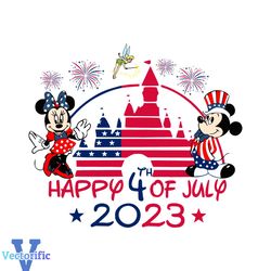 Disney Happy 4th Of July 2023 Mickey And Minnie Svg Cutting File