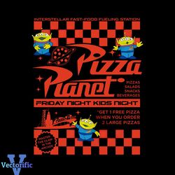 Pizza Planet Toy Story Alien PNG Sublimation Design