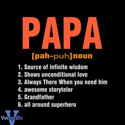 Papa Definition Happy Fathers Day SVG Graphic Design Files