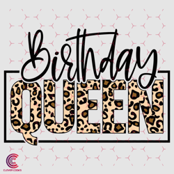 Birthday Queen Leopard Pattern Svg, Birthday Svg,