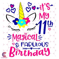My 11th Magical Birthday Svg, Birthday Svg, 11th B