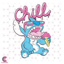 Stitch Ice Cream Chill Svg, Trending Svg, Stitch S