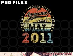 12 Year Old Awesome Since May 2011 12th Birthday png, digital download copy