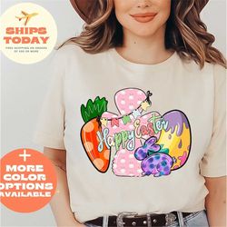 Happy Easter Carrot Shirt, Women's Easter T-shirt, Family Easter Tee, Funny Easter Lover T-shirt, Cute Carrot Tee, Sprin