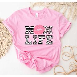 Mom Life Shirt, Mom Shirt, Leopard Mom Life Shirt, Leopard Stripe Momlife Shirt, Gift For Mama, Cool Mom Shirts, New Mom