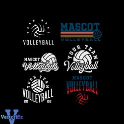 mascot volleyball bundle best svg cutting digital files