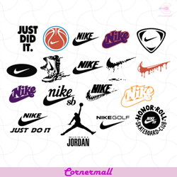 Nike Logo Bundle Svg, Just Do It Logo Svg, Jordan Svg, Logo Svg