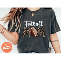 football shirt for football mom, football game day shirt for women, football shirt for mom birthday, leopard print footb