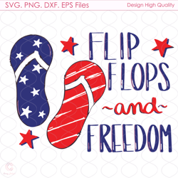 Flip Flop And Freedom Svg, 4th Of July, America Svg, American Flag Svg, Liberty