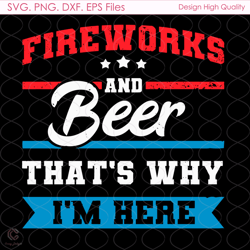 America Fireworks And Beer Svg, 4th Of July, American Flag Svg, America Svg, Lib