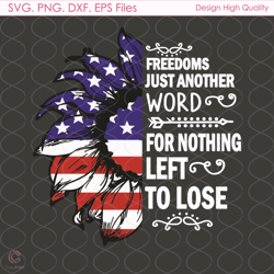 America Freedom Sunflower Svg, Independence Svg, 4th Of July, Freedom Svg, Ameri