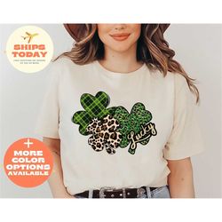 Leopard Shamrock Shirt, St Patricks Day Shirt, Lucky Shirt, Patricks Day Tee, Patricks Shamrock Shirt, Leopard St Patric