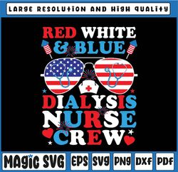 Red White Blue Dialysis Nurse Crew Sunglasses 4th Of July Svg, 4th Of July Nurse Svg, Independence Day, Digital Download