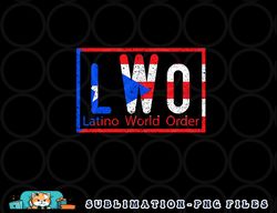 Latino world order Puerto Rico blue and red png, digital download copy